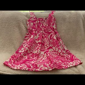 Anthropologie Vanessa Virginia pink/white textured floral dress